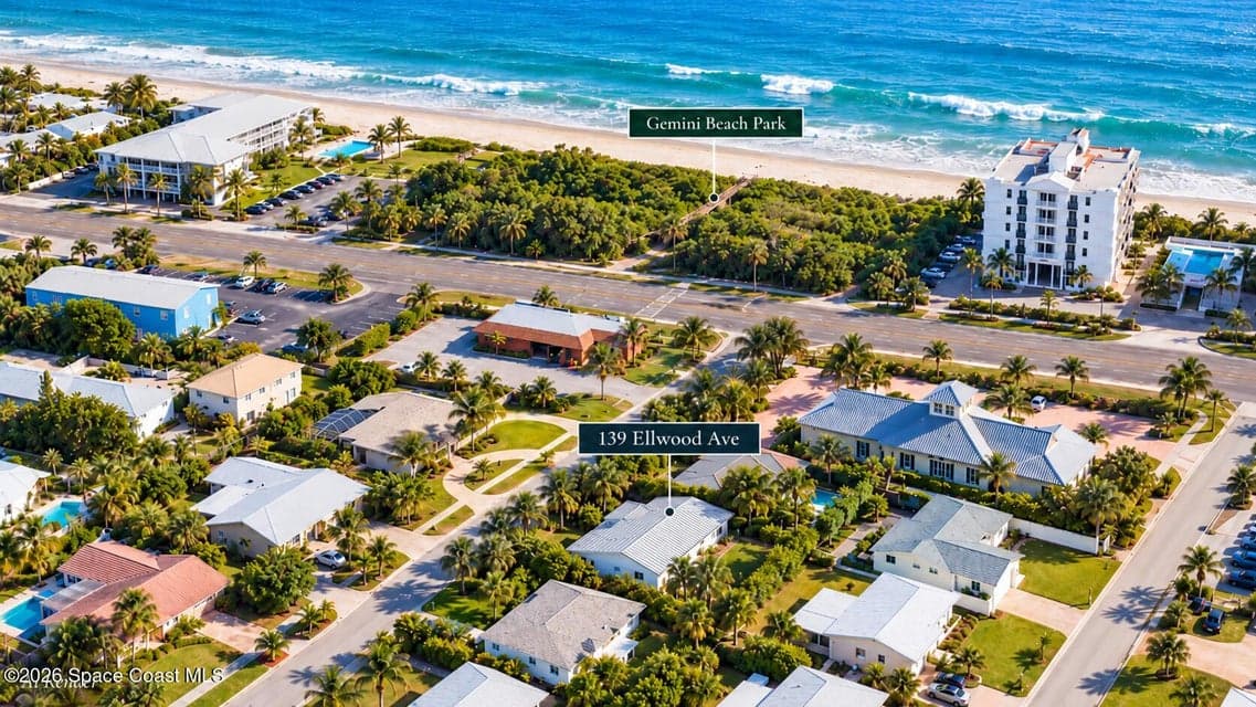 Home for sale at 139 Ellwood Avenue, Satellite Beach, FL 32937 – 3 bed, 2 bath